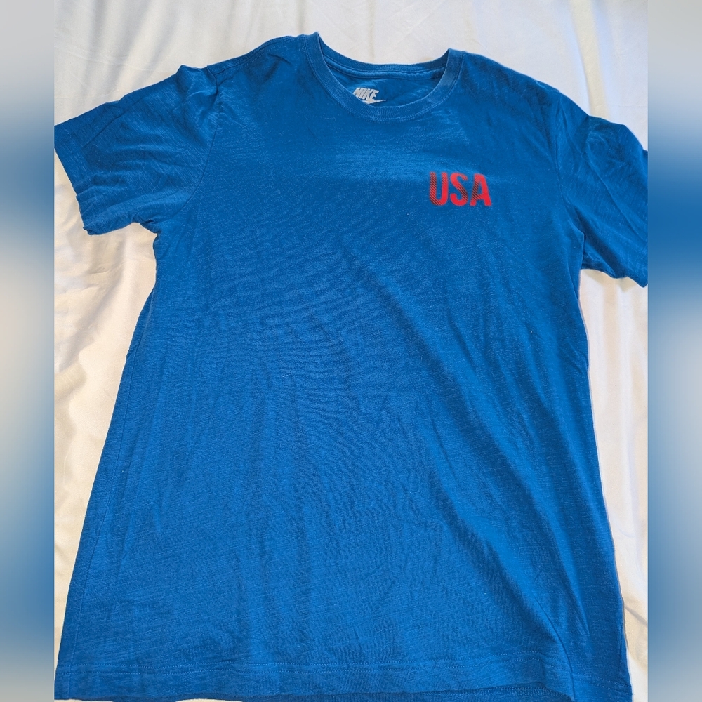Nike Men's Large Slim Fit United States Soccer Federation‎ Blue T-Shirt